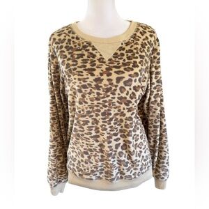 Women’s Honeydew Lounge/Pajama top in leopard print Size Medium EUC